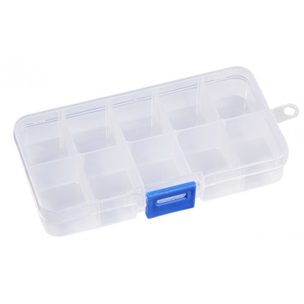 Sortierbox Kunststoff Transparent 13x6,5x2,2cm - 10 Fächer von Diverse