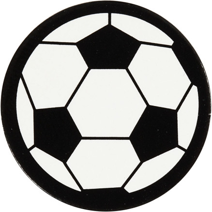 Stanzfigur aus Pappe, Fußball, D 25 mm, Weiß/Schwarz, 20 Stk/ 1 Pck Stanzfigur aus Pappe, Fußball, D 25 mm, Weiß/Schwarz, 20 Stk/ 1 Pck von Diverse
