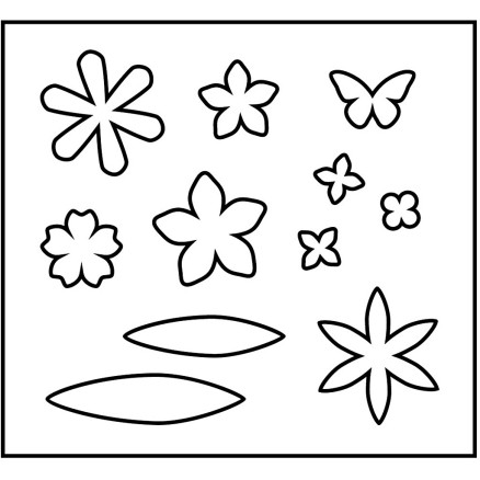 Stanzformen, Blüten, Größe 14x15,25 cm, Dicke 15 mm, 1 Stk Stanzformen, Blüten, Größe 14x15,25 cm, Dicke 15 mm, 1 Stk von Diverse