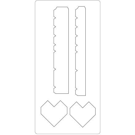 Stanzformen, Herzbox, Größe 15,2x30,37 cm, Dicke 15 mm, 1 Stk Stanzformen, Herzbox, Größe 15,2x30,37 cm, Dicke 15 mm, 1 Stk von Diverse