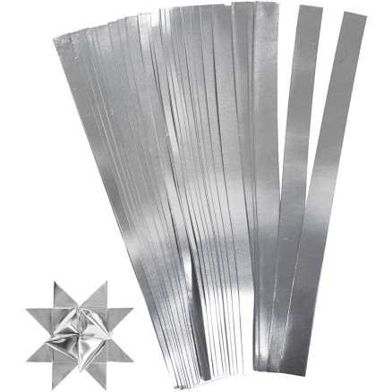 Star Strips Silber 45cm 10mm Durchmesser 4,5cm - 100 Stk. von Diverse