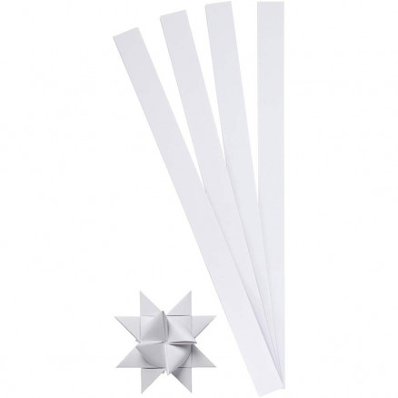 Star Strips Weiß 45cm 15mm Durchmesser 6,5cm - 100 Stk. von Diverse
