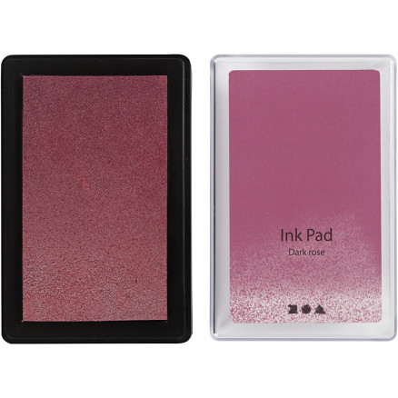 Stempelkissen, H: 2 cm, Größe 9x6 cm, Dunkel Rosa, 1 Stk. von Diverse