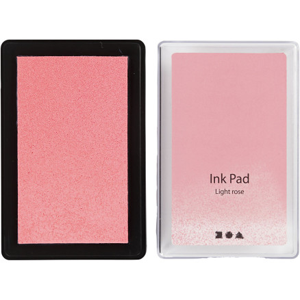 Stempelkissen, H: 2 cm, Größe 9x6 cm, Hell Rosa, 1 Stk. von Diverse