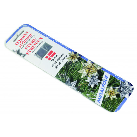 Papiersternstreifen Silber 15mm - 40 Stück von Diverse