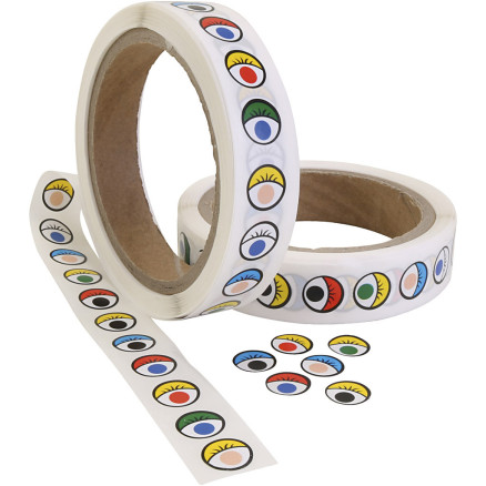Sticker-Augen am Streifen, D 13 mm, Sortierte Farben, 2000 Stk/ 1 Pck Sticker-Augen am Streifen, D 13 mm, Sortierte Farben, 2000 Stk/ 1 Pck von Diverse