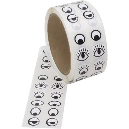 Sticker-Augen am Streifen, Schwarz, Weiß, 2000 Stk/ 1 Pck Sticker-Augen am Streifen, Schwarz, Weiß, 2000 Stk/ 1 Pck von Diverse