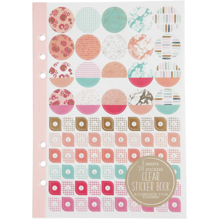 Stickerbuch, Aquarell, A5, Gold, Rot, Koralle, 1 Stk. von Diverse