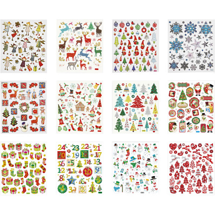 Stickerbuch, Weihnachten, Blatt 15x16,5 cm, 12 Bl./ 1 Pck von Diverse