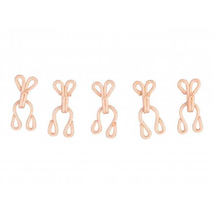 Stoffhaken und Öse Beige 15mm - 5 Sets von Diverse