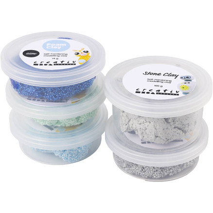 Stone Clay Mix, blau/grüne Harmonie, 1 Pk. Stone Clay Mix, blau/grüne Harmonie, 1 Pk. von Diverse