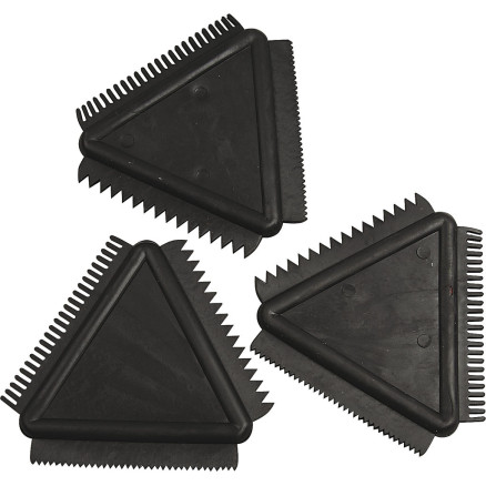 Struktur-Werkzeug, Größe 9 cm, Schwarz, 3 Stk/ 1 Pck von Diverse