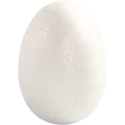 Styropor-Eier, H: 4,8cm, 100 Stk, Weiß von Diverse