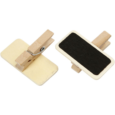 Tafel mit Klammern, Größe 4x2 cm, 100 Stk/ 1 Pck von Diverse