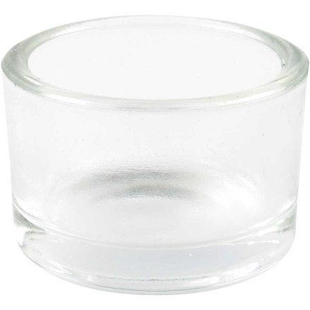 Teelichtglas, H 3,2 cm, D 5 cm, 48 Stk/ 1 Pck von Diverse