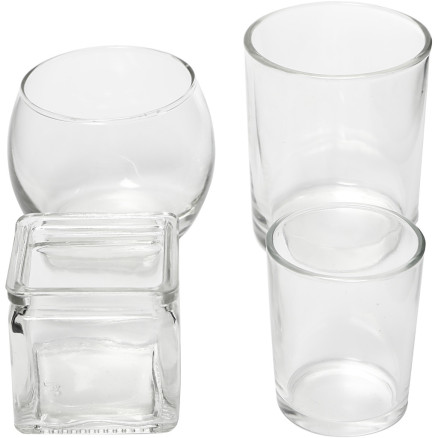 Teelichthalter, H 5,3-8,4 cm, D 4,5-7,3 cm, Inhalt kann variieren , 72 Stk/ 1 Pck von Diverse