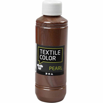 Textilfarbe, Perlmutt, Braun, 250 ml/ 1 Fl. von Diverse