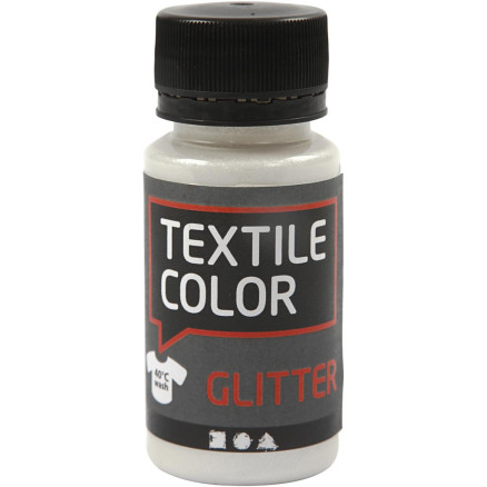 Textilfarbe, Glitter, Transparent, 50 ml/ 1 Fl. von Diverse