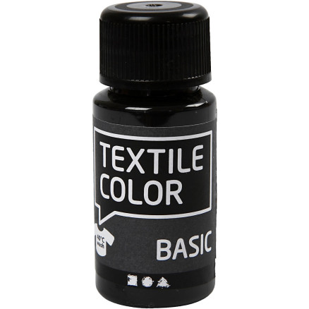 Textilfarbe, Schwarz, 50 ml/ 1 Fl. von Diverse