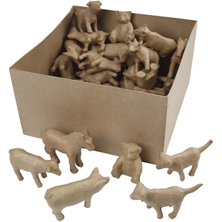 Tiere, Mini , H 8-12 cm, 60 Stk/ 1 Pck von Diverse