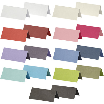 Tischkarten, Größe 9x4 cm, Inhalt kann variieren , 250 g, Sortierte Farben, 30 Pck/ 1 Pck von Diverse