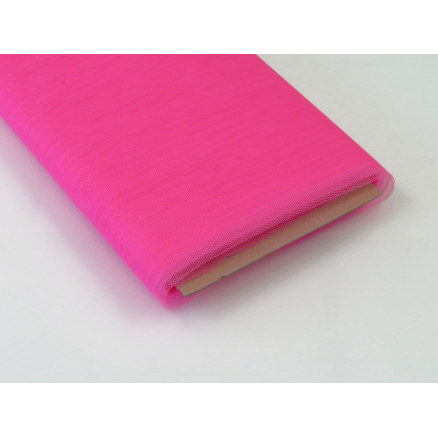 Tüll-Stoff Nylon 56 Neon Rose 145cm - 50cm von Diverse