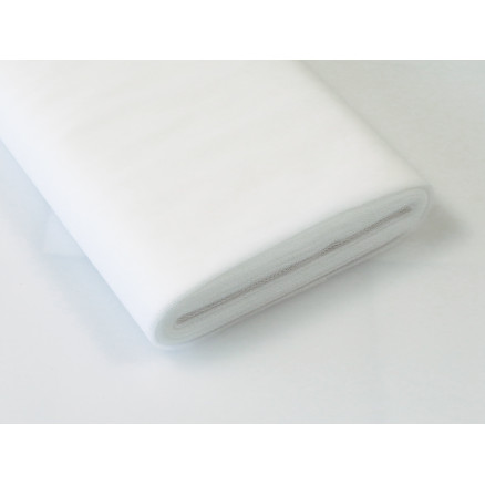 Tüllstoff Nylon 71 Seide Weiß 145cm - 50cm von Diverse
