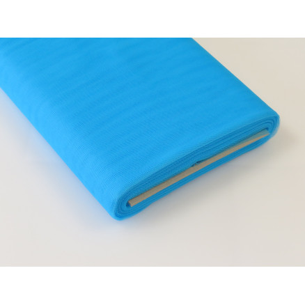 Tüll-Stoff Nylon 96 Türkis 145cm - 50cm von Diverse