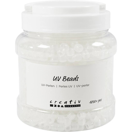 UV-Perlen , L 6 mm, D 8 mm, Lochgröße 4 mm, ca. 1800+ Stk, Sortierte Farben, 320 g, 700 ml/ 1 Dose UV-Perlen , L 6 mm, D 8 mm, Lochgröße 4 mm, ca. 1800+ Stk, Sortierte Farben, 320 g, 700 ml/ 1 Dose von Diverse
