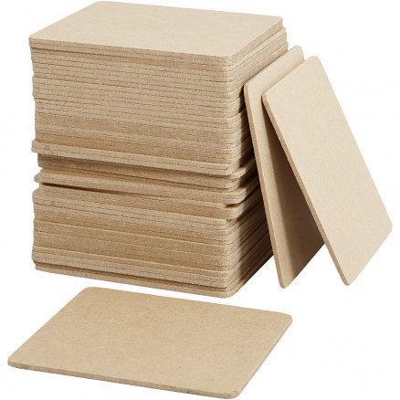 Untersetzer, Größe 10x10cm, Stärke: 3mm, 50 Stk, MDF Untersetzer, Größe 10x10cm, Stärke: 3mm, 50 Stk, MDF von Diverse