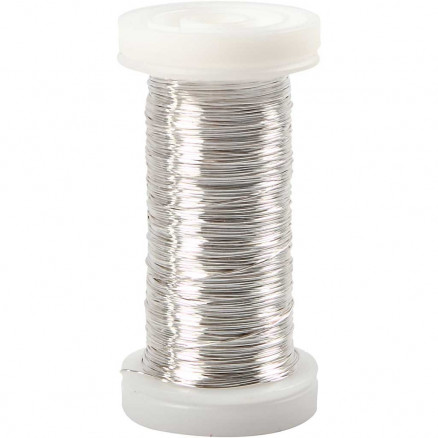 Versilberter Draht, 50g, Stärke: 0,3mm, 100m von Diverse