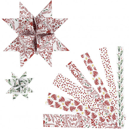 Vivi Gade Star Strips Copenhagen Rot/Weiß Metallfolie 44-86cm 15-25mm Durchmesser 6,5-11,5cm - 48 Stk. Vivi Gade Star Strips Copenhagen Rot/Weiß Metallfolie 44-86cm 15-25mm Durchmesser 6,5-11,5cm - 48 Stk. von Diverse
