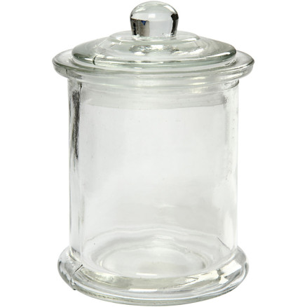 Vorratsglas mit Deckel, H 14,5 cm, D 8 cm, 10 Stk/ 1 Pck von Diverse
