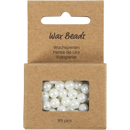 Wachsperlen, Durchm. 6 mm, Lochgröße 1,9 mm, Perlmutt, 65 Stück / 1 Pk. Wachsperlen, Durchm. 6 mm, Lochgröße 1,9 mm, Perlmutt, 65 Stück / 1 Pk. von Diverse
