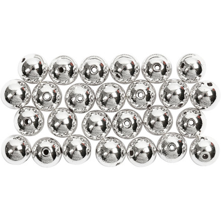 Wachsperlen, Durchm. 8 mm, Lochgröße 1 mm, silber, 50 Stück / 1 Pk. Wachsperlen, Durchm. 8 mm, Lochgröße 1 mm, silber, 50 Stück / 1 Pk. von Diverse