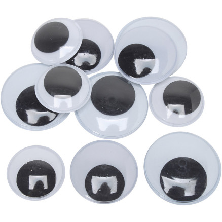 Wackelaugen, Größe 30+35+40 mm, Maxi, 150 Paar, 300 Stk/ 1 Pck Wackelaugen, Größe 30+35+40 mm, Maxi, 150 Paar, 300 Stk/ 1 Pck von Diverse