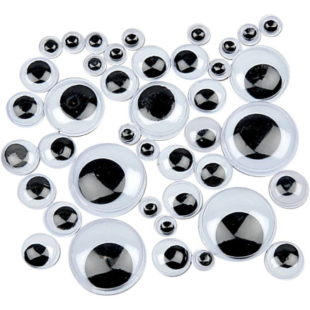 Wackelaugen, nicht selbstklebend, D 6-20 mm, 1100 sort./ 1 Pck Wackelaugen, nicht selbstklebend, D 6-20 mm, 1100 sort./ 1 Pck von Diverse