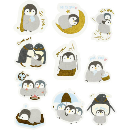 Washi-Sticker, Pinguine, Größe 40-53 mm, 30 Stück / 1 Pk. von Diverse