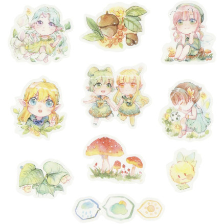 Washi-Sticker, kleine Mädchen, Größe 20-50 mm, 30 Stück / 1 Pk. Washi-Sticker, kleine Mädchen, Größe 20-50 mm, 30 Stück / 1 Pk. von Diverse