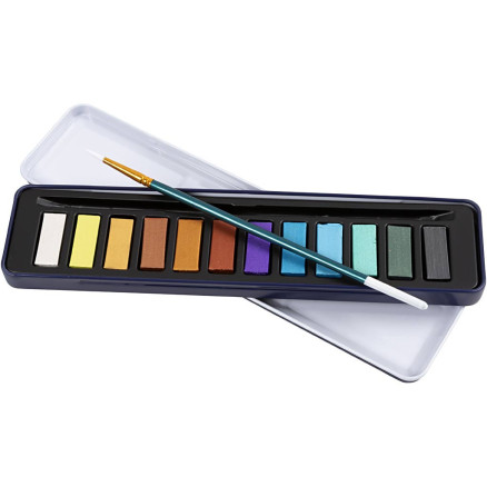 Wasserfarben-Set, Metallic-Farben, 12 Farbe/ 1 Pck Wasserfarben-Set, Metallic-Farben, 12 Farbe/ 1 Pck von Diverse