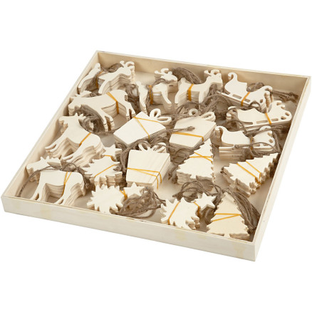 Weihnachtsaufhänger, Größe 7-9 cm, Dicke 4 mm, 90 Stk/ 1 Pck Weihnachtsaufhänger, Größe 7-9 cm, Dicke 4 mm, 90 Stk/ 1 Pck von Diverse