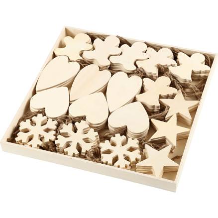 Weihnachtsaufhänger, Größe 9-11 cm, Dicke 4 mm, 90 Stk/ 1 Pck Weihnachtsaufhänger, Größe 9-11 cm, Dicke 4 mm, 90 Stk/ 1 Pck von Diverse