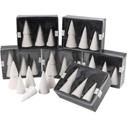 Weihnachtsbäume, H: 10+12+15 cm, Durchm. 5+6+7 cm, 24 Stück / 1 Pk. Weihnachtsbäume, H: 10+12+15 cm, Durchm. 5+6+7 cm, 24 Stück / 1 Pk. von Diverse