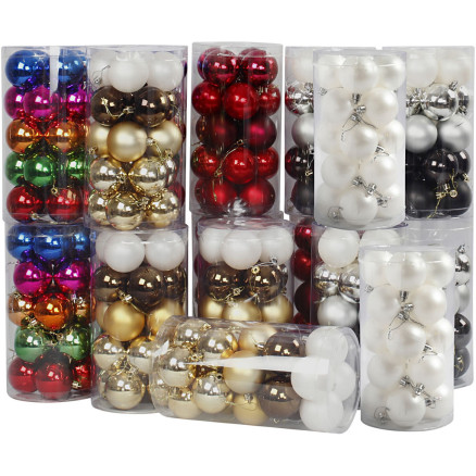 Weihnachtsbaumkugeln, D 6 cm, Inhalt kann variieren , 24x20 Stk/ 1 Pck von Diverse