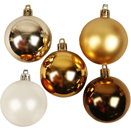 Weihnachtsbaumkugeln, D 6 cm, Golden, 20 Stk/ 1 Pck Weihnachtsbaumkugeln, D 6 cm, Golden, 20 Stk/ 1 Pck von Diverse