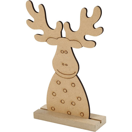 Weihnachtsfigur, Rentier, H: 15 cm, T: 3 cm, B: 11 cm, Dicke 3 mm, 1 Stk. Weihnachtsfigur, Rentier, H: 15 cm, T: 3 cm, B: 11 cm, Dicke 3 mm, 1 Stk. von Diverse