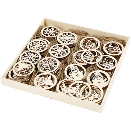 Weihnachtsschmuck, D 8 cm, Dicke 0,3 cm, 144 Stk/ 1 Pck von Diverse