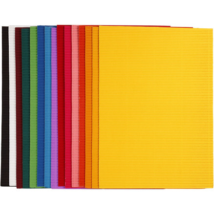 Wellkarton, Blatt 25x35 cm, 80 g, 15 Bl. sort./ 1 Pck von Diverse