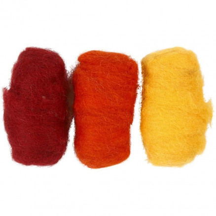 Wolle zum Nadelfilzen Gelb/Rot Harmony 3x10 g von Diverse
