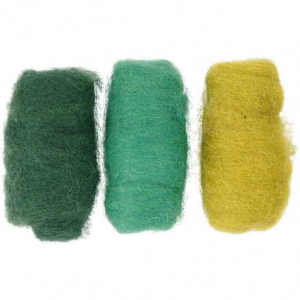 Wolle zum Nadelfilzen Grün Harmony 3x10 g von Diverse